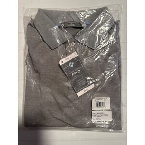 Member's Mark Mens Stretch Pique Polo Shirt Grey Classic Fit Small 980288698 NWT